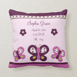 Personalized Sugar Plum Butterfly Keepsake Pillow