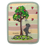 Personalized Summer Water Fun Black Labrador Sleeve For iPads