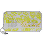 Personalized Sunshine Yellow Damask Doodle speakers