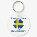 Personalized Swedish Kiss Me I'm Danielsson keychains