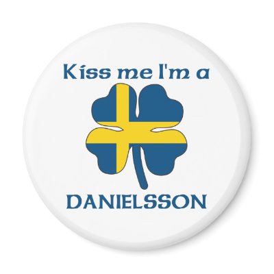 Personalized Swedish Kiss Me I'm Danielsson Magnet by KissMeTshirts