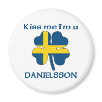 Personalized Swedish Kiss Me I'm Danielsson magnets by KissMeTshirts Personalized Swedish Kiss Me I'm Danielsson magnets
