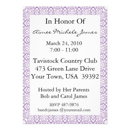 Personalized Sweet 16 Party Invitation