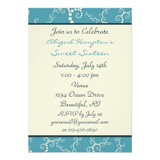 Personalized Sweet 16 Sailboat Birthday Invite