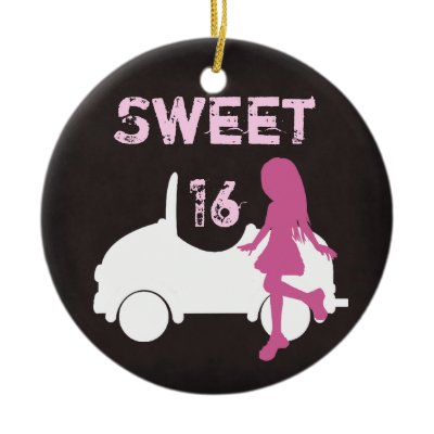 Personalized Sweet 16 Silhouette Ornament