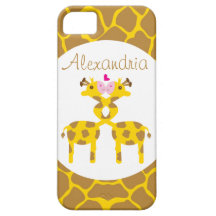 Personalized Sweet Giraffes in Love iPhone 5 Cases