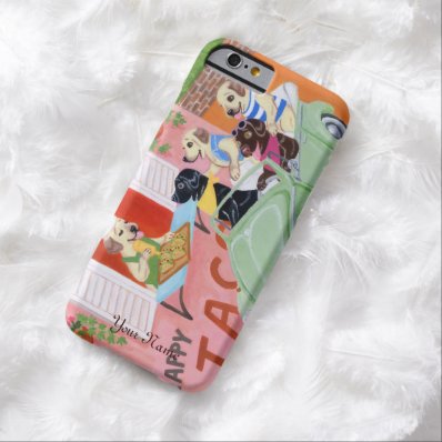 Personalized Taco Fun Labradors Barely There iPhone 6 Case
