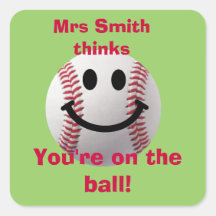 Personalized Teacher stickers -  on the ball
