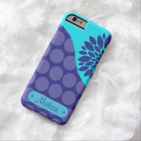 Personalized Teal Purple Polka Dots iPhone 6 Case