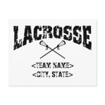 Personalized Team City State Lacrosse T-Shirts Postcards