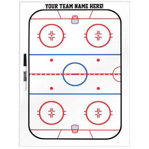 Personalized Team Hockey Rink Game Planner Dry Erase Board Zazzle