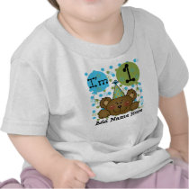 Personalized Teddy Bear 1st Birthday T-shirt