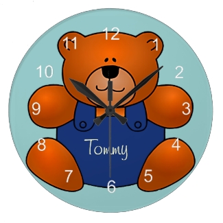 Personalized Teddy Bear Design Wall Clock