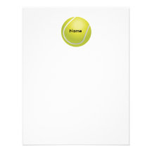 Personalized Tennis Ball Flat Note Card Personalized Invitations