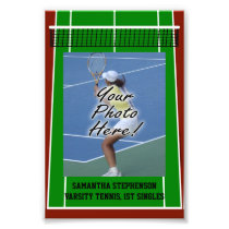 Personalized Tennis Player Photo Border Template