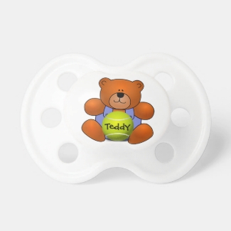 Personalized Tennis Teddy Bear Design Pacifier