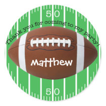 Personalized "Thank You" Football Sticker