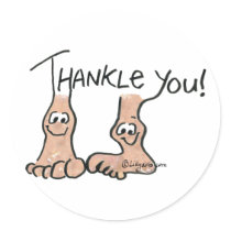 Personalized Thank You Gift Round Stickers
