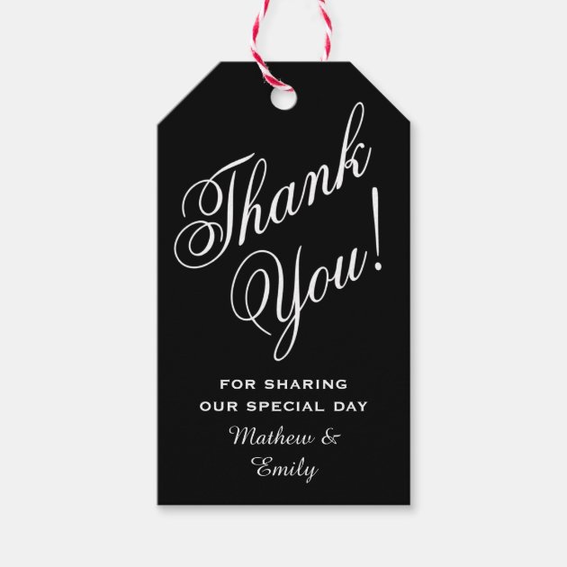 Personalized Thank You Wedding Favor Pack Of Gift Tags