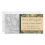 Personalized Thanksgiving Antique Floral Tapestry Customized Photo Card