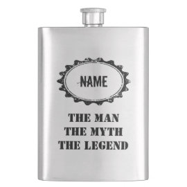 Personalized the man myth legend steel flask