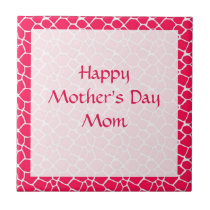 Personalized Tiles - Wild Strawberry Giraffe