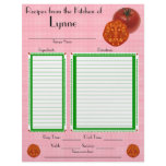 Personalized Tomato design recipe page Letterhead