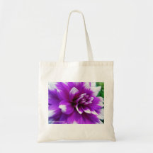 Personalized Tote Bag with Dahlia Macro photo