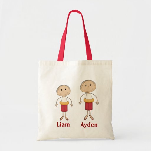 Personalized tote bags with kid's names MOM GIFT