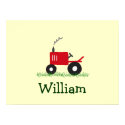 Personalized Tractor Wall Art: Red Tractor print