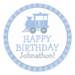 Personalized Train Kids Birthday Stickers