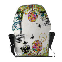 Personalized Tree Eiffel Tower Birdcage Chandelier Courier Bags
