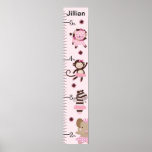 Personalized Tutu Cute Ballet Animals Growth Chart