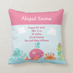 Personalized Under the Sea life Pillow Keepsake