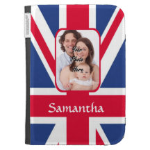 Personalized union jack case for the kindle