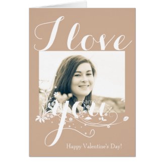 Personalized Valentine card I love you, your photo