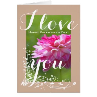 Personalized Valentine card I love you, your photo