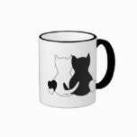 Personalized Valentine Mug, Cat Kittens Heart mugs