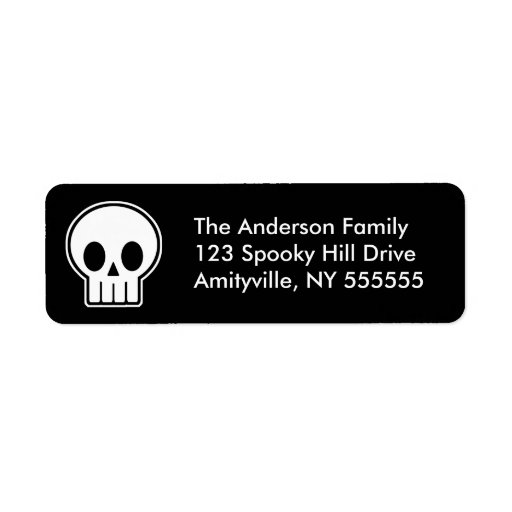 Personalized Vector Skull Return Address Labels