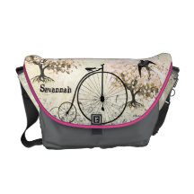 Personalized Vintage Bike Bicycle Messenger Bag