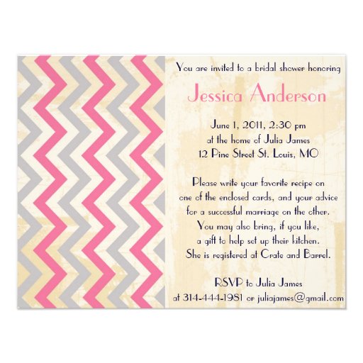 Personalized Vintage Bridal Shower Invitations