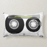 Personalized Vintage Clear Mixtape Lumbar Pillow american mojo pillows