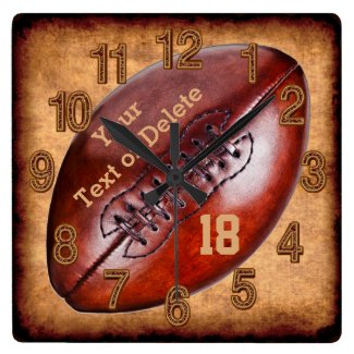 Personalized Vintage Football Clock