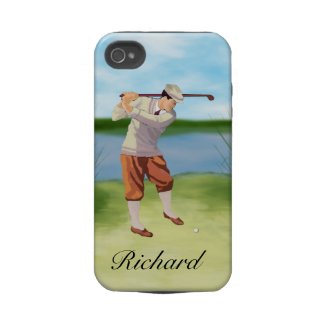 Personalized Vintage Golfer by Riverbank casematecase
