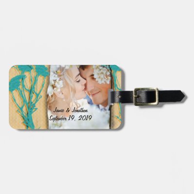 Personalized Vintage Photo Collage Bag Tag