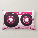 Personalized Vintage Pink Mixtape Lumbar Pillow pillows