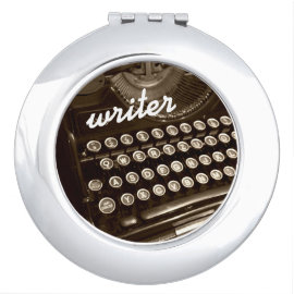 Personalized Vintage Typewriter Compact Mirror