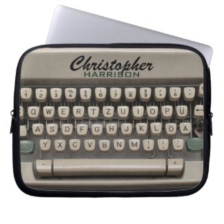 Personalized Vintage Typewriter Computer Sleeve