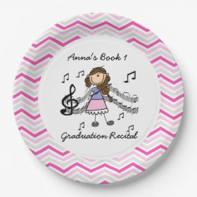 Personalized Violin Player Paper Plates 9 Inch Paper Plate