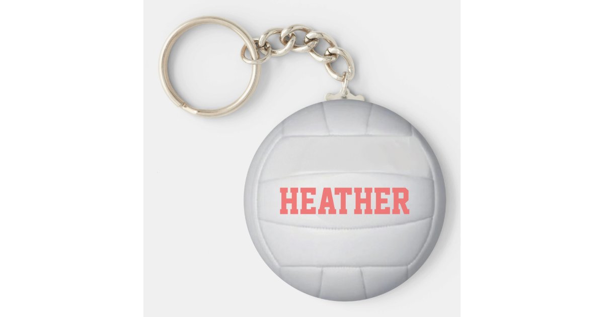 Personalized Volleyball Keychain Zazzle